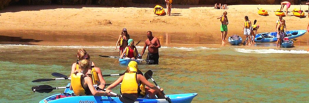 Group of Kayakers With an Instructor