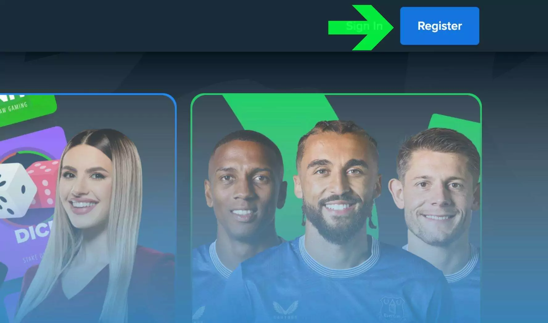 Stake Nigeria Opening the registration form